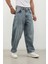 Erkek Skater Fit Jean Pantolon Buz Mavisi 8