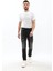 Erkek Slim Fit Yırtık Detay Antrasit Jean Pantolon 3