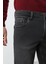 Erkek Likralı Straight Fit Jean Pantolon Siyah 10
