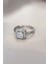Gümüş Renk Baget ve Zirkon Taşlı Kare Yüzük 1