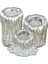 Mumluk Şamdan 3 Adet Tealight Uyumlu Üçlü Tüm Boylar Erimiş Mum Model 6