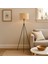 Nisa Luce Marla Tripod Lambader - Kahverengi Başlık / Siyah Ayak - 180 cm 1