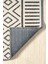 Ares Antrasit Krem Halı Yıkanabilir Kaymaz Taban Şönil Kilim Dokuma Pamuk Taban Kilim NV12 50 x 80 cm 3