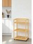 Bambu 3 Raflı Tekerlekli Sunum Servis Arabası Mutfak Rafı Sehpa Banyo Rafı DB-0029 5