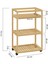Bambu 3 Raflı Tekerlekli Sunum Servis Arabası Mutfak Rafı Sehpa Banyo Rafı DB-0029 8