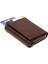 Erkek Rfıd Otomatik Çekim Koruyucu Mekanizmalı Kağıt Para Bölmeli Hediyelik Kartlık Cüzdan TUL601 - Kahverengi 4