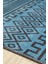 Ares Antrasit Mavi Halı Yıkanabilir Kaymaz Taban Şönil Kilim Dokuma Pamuk Taban Kilim NV15 50 x 80 cm 5