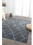 Ares Antrasit Mavi Halı Yıkanabilir Kaymaz Taban Şönil Kilim Dokuma Pamuk Taban Kilim NV26 50 x 80 cm 1