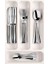 Flexispace 899410 Mutfak Gereçleri Için Çekmece Düzenleyici, Plastik, Beyaz, 37 x 22,2 x 4,5 cm 1