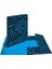 Lastikli Dosya A4 Boyutunda Yılan Desenli Mavi-Siyah 3