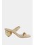 The Maritime Çift Bantlı Kadın Altın Topuklu Terlik 1