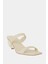 The Maritime Çift Bantlı Kadın Krem Topuklu Terlik 3