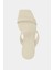 The Maritime Çift Bantlı Kadın Krem Topuklu Terlik 5