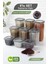 9 Parça Kare Erzak Saklama Kabı Seti - Bakliyat Saklama Kutusu Baharatlık Çerezlik 550-1200-1750 ml 1
