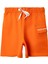 Penye Kargo Cepli Şort Oranj 1