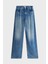 Loose Fit Orta Bel Geniş Paça Liyosel Jeans Bayan Kot Pantolon WW0WW47151 1A5 5