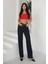 Kadın Lacivert Wide Leg Jeans Yüksek Bel 1