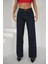 Kadın Lacivert Wide Leg Jeans Yüksek Bel 3