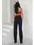 Kadın Lacivert Wide Leg Jeans Yüksek Bel 5