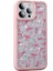 iPhone 14 Pro Kılıf Taşlı ve Simli Tasarım Arth Azra Kapak - Pembe 5