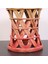 Mylamp Şölen 48X36 cm Doğal Kubu Rattan Sehpa & Tabure Antik Fuşya 3
