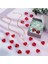 ( 6 x Adet ) 1 Set Red Heart Şeffaf Cam Kırmızı Kalp Bileklik & Küpe & Kolye 2