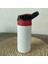 12 Oz Süblimasyon Düz Sippy Dağı Flip Üst Çocuk Şişe Paslanmaz Çelik Çift Duvar Su Dağı ile Saman Yudumlu Bottlecapity: 12OZ/RENK: Siyah Kırmızı (Yurt Dışından) 1