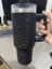 40 Oz Rhinestone Tumbler Paslanmaz Çelik Saman Kadın Kupası Parlak Seyahat Araba Termosları Kahve Kupa Su Şişesi Içecek Kapasitesi: 40OZ/RENK: Siyah (Yurt Dışından) 1