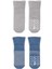 Bistyle 2'li Çemberli Kaymaz Havlu Soket Çorap 10503 Indigo Gri 3