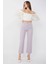Kadın Basic Paçası Kesik Jean Pantolon Lila 2