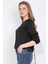 Kadın Yarım Fermuarlı Bluz Siyah 3