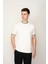 Beyaz Regular Fit Bisiklet Yaka Erkek T-Shirt E1015 1