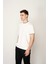Beyaz Regular Fit Bisiklet Yaka Erkek T-Shirt E1015 2
