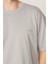 Gri Oversıze Bisiklet Yaka Erkek T-Shirt E1025 5
