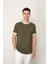 Haki Regular Fit Bisiklet Yaka Erkek T-Shirt E1024 1
