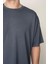 Antrasit Oversıze Bisiklet Yaka Erkek T-Shirt E1016 5