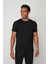 Siyah Regular Fit Bisiklet Yaka Erkek T-Shirt E1015 1