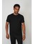 Siyah Regular Fit Bisiklet Yaka Erkek T-Shirt E1015 4