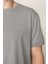 Gri Regular Fit Bisiklet Yaka Erkek T-Shirt E1023 5