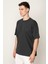 Füme Oversıze Bisiklet Yaka Erkek T-Shirt E1025 2