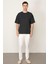 Füme Oversıze Bisiklet Yaka Erkek T-Shirt E1025 3