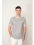 Gri Regular Fit Bisiklet Yaka Erkek T-Shirt E1024 1