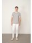 Gri Regular Fit Bisiklet Yaka Erkek T-Shirt E1024 4