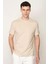 Bej Regular Fit Bisiklet Yaka Erkek T-Shirt E1026 1