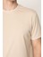 Bej Regular Fit Bisiklet Yaka Erkek T-Shirt E1026 5