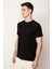 Siyah Regular Fit Bisiklet Yaka Erkek T-Shirt E1026 2