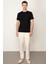 Siyah Regular Fit Bisiklet Yaka Erkek T-Shirt E1026 3