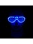 Mavi LED Işıklı Parti Gözlüğü - Neon Glow Şerit Gözlük 3 Modlu 2