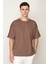 Vizon Oversıze Bisiklet Yaka Erkek T-Shirt E1025 1