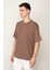 Vizon Oversıze Bisiklet Yaka Erkek T-Shirt E1025 2